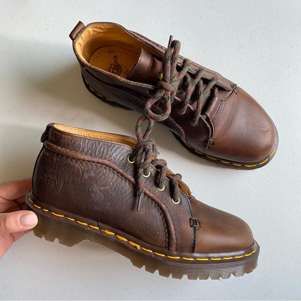 Dr. Martens Brown Leather Women's Shoes Made in England